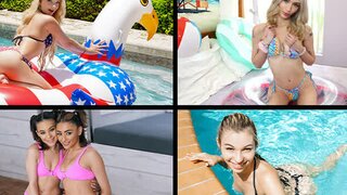 [TeamSkeetSelects] Riley Star, Lilly Bell, Sophia Sweet, Scarlet Skies, Aria Valencia - Bikinis and Cute Butts Compilation
