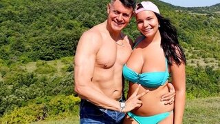 A plump chick with big breasts arranged wild sex with a stranger in his hut