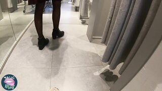 THIS GIRL IS FLASHING IN SHOPPING MALL AND THEN FUCK HARD IN PUBLIC TOILET_MagicMintCouple_1080p