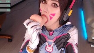 DVa COSPLAY babe blowjob cute fuck machine