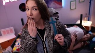 [FakeHostel] Gina Snow, Julia Maze - Sudden Threesome For New Lovers