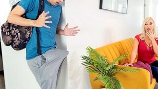 My son got a dick on a gorgeous blonde mom and she took advantage of it