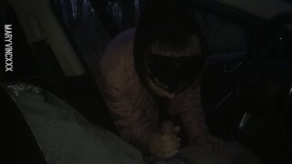 Cute Teen gives me Handjob and Blowjob on a Public Road - maryvincxxx_1080p